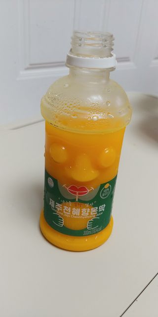 탐라원 제주의 맛, 몬딱주스 4종세트 - 한라봉몬딱주스, 천혜향몬딱주스, 청귤에이드, 당근몬딱주스 — 5점을 준 리뷰어가 2021년 8월 올린 사용 사진