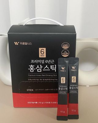 [푸름웰니스] 프리미엄 6년근 홍삼스틱 3mg x 100포 — 5점을 준 리뷰어가 2022년 2월 올린 사용 사진