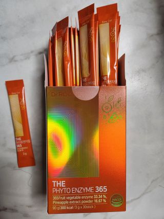 [닥터루템]맛있는 파인애플맛 과채효소 THE파이토엔자임365 1box (30포) — 5점을 준 리뷰어가 2022년 10월 올린 사용 사진