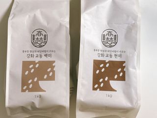고림상점 풍부한 햇살과 바닷바람이 키우는 강화 교동 쌀 [백미1kg, 현미 1kg] 세트 — 5점을 준 리뷰어가 2021년 12월 올린 사용 사진