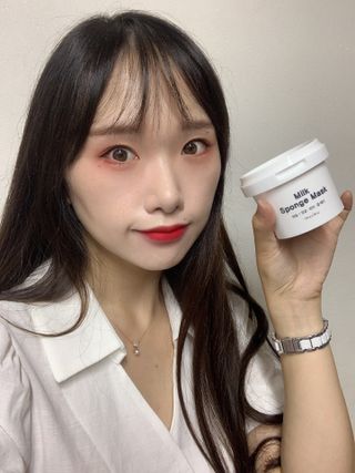 리더스코스메틱 리더스 밀크 스폰지 마스크 — 4점을 준 리뷰어가 2021년 9월 올린 사용 사진