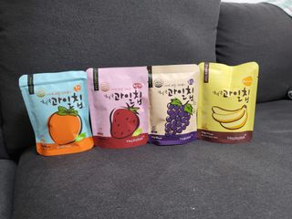 아비삭 과일칩 딸기, 감, 포도, 바나나 4종 — 5점을 준 리뷰어가 2021년 8월 올린 사용 사진