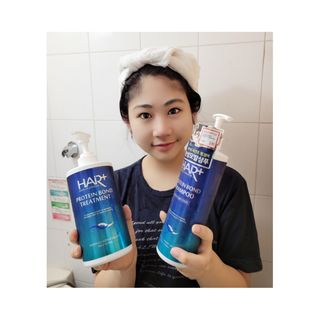 헤어플러스 단백질탈모샴푸 500ml+단백질본드앰플 145ml — 5점을 준 리뷰어가 2021년 3월 올린 사용 사진