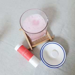 [슬림드랍 석류맛] 건기식 다이어트 보조제 겸 비타민 — 5점을 준 리뷰어가 2022년 3월 올린 사용 사진