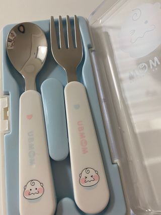 유비맘 스푼포크 케이스 세트 1+1 _컬러랜덤 발송 — 5점을 준 리뷰어가 2021년 1월 올린 사용 사진