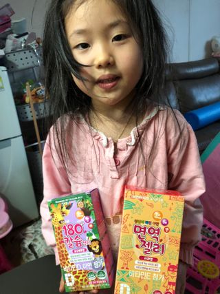 다나음 180도 칼슘젤리+아연면역젤리 — 5점을 준 리뷰어가 2022년 1월 올린 사용 사진