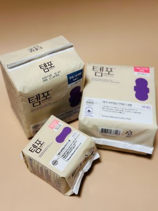 N[템포] 템포 패드 내추럴 순면 생리대 SET(중형 슬림 + 대형 + 라이너) — 5점을 준 리뷰어가 2024년 2월 올린 사용 사진