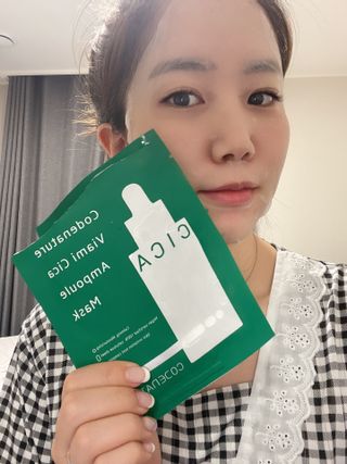 코드네이처 비아미 시카 더블 앰플 과 마스크[5장] — 5점을 준 리뷰어가 2021년 8월 올린 사용 사진
