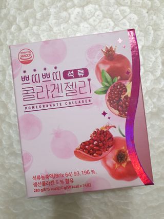 헬스업_쁘띠쁘띠석류콜라겐젤리_20g x 14포 — 5점을 준 리뷰어가 2021년 2월 올린 사용 사진