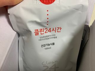 클린24시간 1BOX(5포) + 전용보틀(500ml) — 5점을 준 리뷰어가 2022년 12월 올린 사용 사진