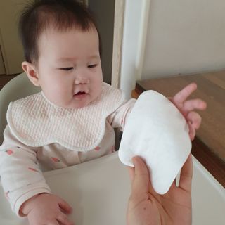 디어엘로디 프리미엄 유기농 베이비 솜티슈 40매 3 + 1 PACK — 5점을 준 리뷰어가 2021년 3월 올린 사용 사진