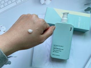 [정우성 올인원] 무슈제이 베이직 아쿠아 올인원 / 남자 화장품 브랜드 — 4.5점을 준 리뷰어가 2021년 4월 올린 사용 사진