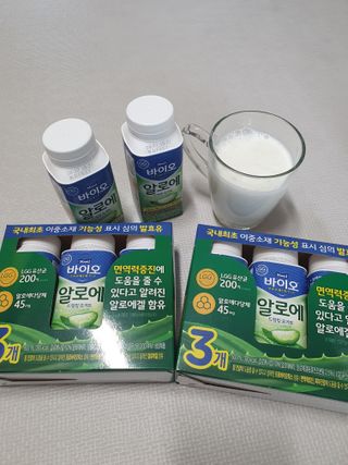 LIVE 매일바이오 알로에 드링킹 요거트 — 5점을 준 리뷰어가 2022년 4월 올린 사용 사진