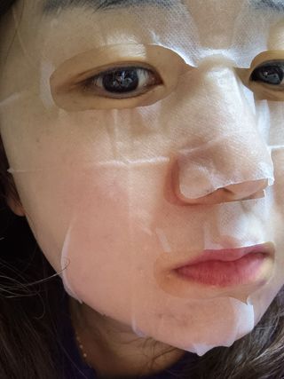 체르엠 그린 케비어 더블워터 마스크팩 5매입  2팩 — 5점을 준 리뷰어가 2021년 12월 올린 사용 사진