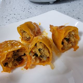 한만두 진한 해물맛 짬뽕만두 1kg — 5점을 준 리뷰어가 2021년 4월 올린 사용 사진