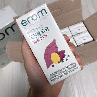 이롬 erom 황성주 박사의 국산콩 두유 검은콩 고구마 — 4.5점을 준 리뷰어가 2021년 2월 올린 사용 사진