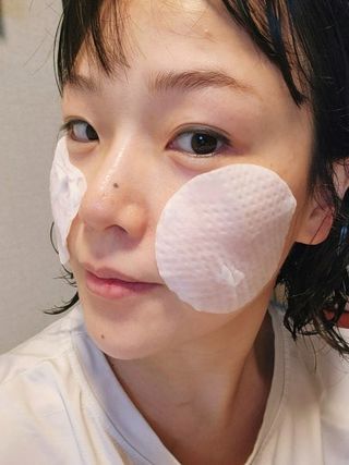 웰더마 프리미엄 콜라겐 하이드로 토너 패드 60매/1개 — 5점을 준 리뷰어가 2025년 7월 올린 사용 사진