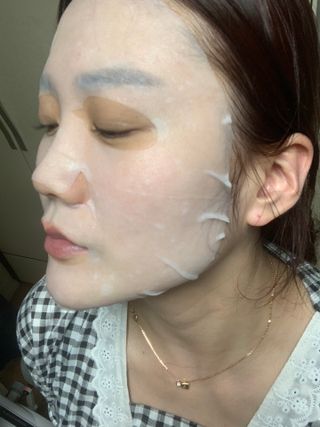 바노바기 코스메틱 바노바기 디엑스 마스크 — 5점을 준 리뷰어가 2024년 7월 올린 사용 사진