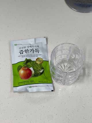 즙한가득 양배추사과즙/석류즙 30포, 선물박스 택1 — 5점을 준 리뷰어가 2022년 1월 올린 사용 사진