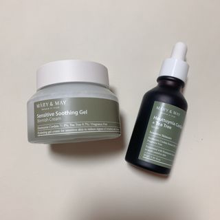 마리엔메이 센서티브 수딩 젤 크림 + 어성초 티트리 추출물 세럼 + 어성초 티트리 모공 클렌징 폼 — 5점을 준 리뷰어가 2021년 9월 올린 사용 사진