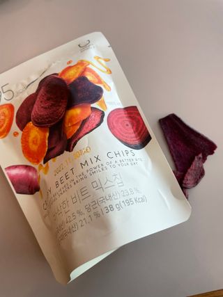 딜라이트 프로젝트 원물칩 2종 6ea(비트 믹스칩, 단호박 믹스칩) — 4.5점을 준 리뷰어가 2022년 4월 올린 사용 사진
