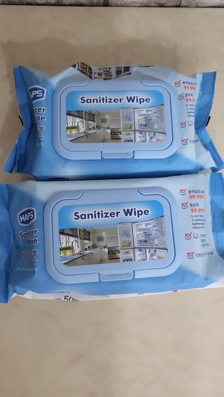 햅스 세균없는 주방 대형 2팩, HAPS sanitizer wipe — 4점을 준 리뷰어가 2022년 1월 올린 사용 사진