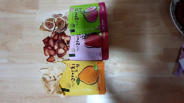 아비삭과일칩 5종 /딸기,사과,배,귤,무화과 5종 리뷰 사진