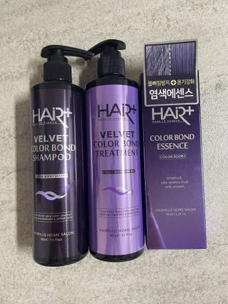 헤어플러스 컬러본드 샴푸300+트리트먼트300+에센스95 — 5점을 준 리뷰어가 2021년 3월 올린 사용 사진