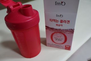 [음료수 대신 가능!]  빠르게 흡수되는 아임오 타먹는 콜라겐 1박스 — 5점을 준 리뷰어가 2023년 3월 올린 사용 사진