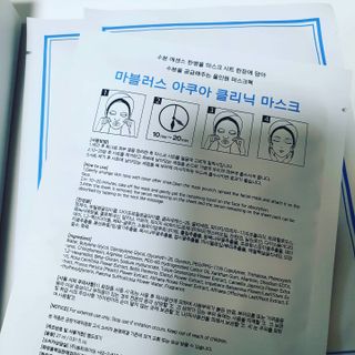 닥터마시멜로 닥터마스멜로 마블러스 아쿠아 클리닉 마스크 — 5점을 준 리뷰어가 2021년 6월 올린 사용 사진
