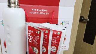농업회사법인조은 유기농 석류 NFC 착즙주스 70ml 30포 — 5점을 준 리뷰어가 2021년 10월 올린 사용 사진