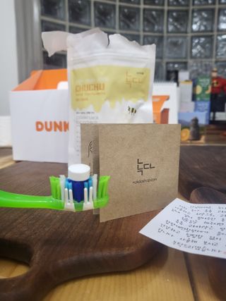 녹다 츄츄고체치약 150정 프로폴리스 죽염 씹는 치약 — 5점을 준 리뷰어가 2022년 12월 올린 사용 사진