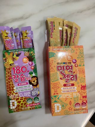 다나음 180도 칼슘젤리+아연면역젤리 — 5점을 준 리뷰어가 2022년 1월 올린 사용 사진