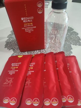 클린24시간 레드박스 1BOX(5포) + 전용보틀(500ml) — 5점을 준 리뷰어가 2024년 1월 올린 사용 사진