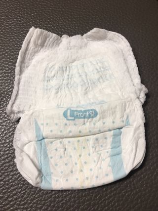 오브맘 밤 프리미엄 아기 기저귀 팬티형 밴드형 — 4.5점을 준 리뷰어가 2021년 1월 올린 사용 사진