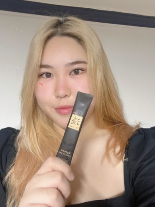 담소은 자극없는 무알콜 휴대용 한방가글 스틱 가글담 — 4.5점을 준 리뷰어가 2022년 10월 올린 사용 사진