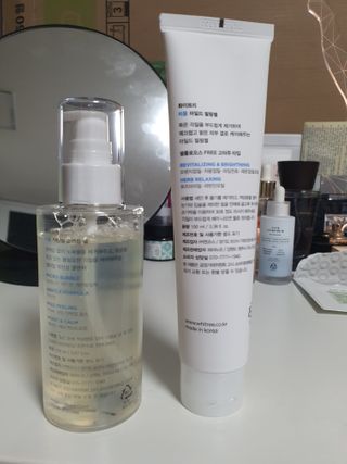 화이트리 비움 약산성 클렌징젤 ,마일드 필링젤 세트 — 5점을 준 리뷰어가 2021년 1월 올린 사용 사진