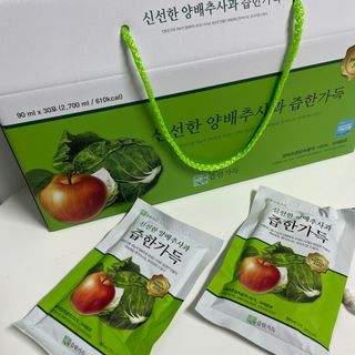 즙한가득 양배추사과즙/석류즙 30포, 선물박스 택1 — 5점을 준 리뷰어가 2022년 1월 올린 사용 사진