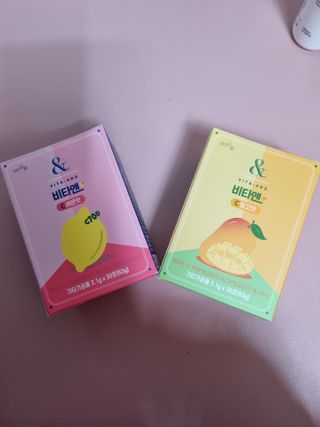 비타앤C 레몬맛, 망고맛 — 5점을 준 리뷰어가 2021년 4월 올린 사용 사진