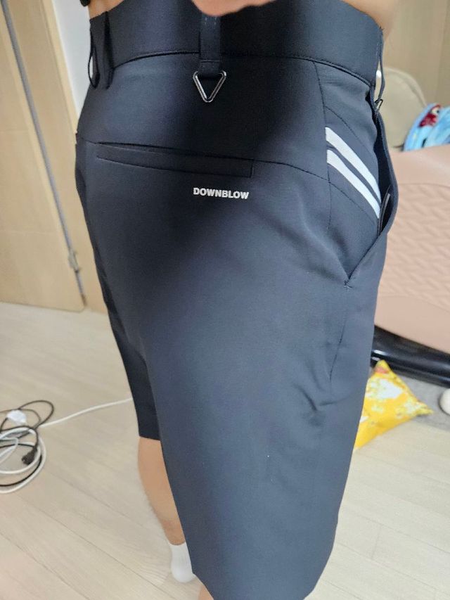 다운블로우 남성 스포츠 기능성 골프웨어 매직 밴딩 스트레치 포멀 5부 반바지 DB 4204 리뷰 사진