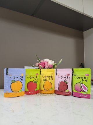 아비삭과일칩 5종 /딸기,사과,배,귤,무화과 5종 — 5점을 준 리뷰어가 2021년 4월 올린 사용 사진