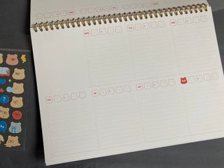 리훈 곰부 체크리스트+ 곰부 리무버블스티커 1장 — 5점을 준 리뷰어가 2021년 5월 올린 사용 사진