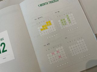 리훈 2023년 아이라이크 모눈 다이어리 미니달력 세트 — 5점을 준 리뷰어가 2022년 12월 올린 사용 사진