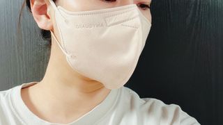 애니가드 셋업마스크 4컬러 각 10매입 [크리미베이지, 캐시미어로즈, 초콜렛브라운, 미드나잇네이비] — 5점을 준 리뷰어가 2022년 2월 올린 사용 사진