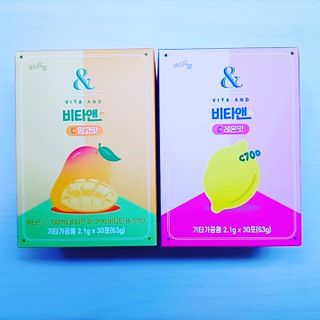 비타앤C 레몬맛, 망고맛 — 4점을 준 리뷰어가 2021년 4월 올린 사용 사진