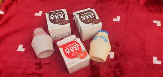 빙그레 우유얌 초코 / 우유얌 딸기 — 5점을 준 리뷰어가 2021년 4월 올린 사용 사진
