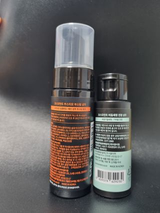 코스모먼트 부스티모 부스팅샴푸60ml + 비듬세정 진정샴푸50ml — 4점을 준 리뷰어가 2021년 11월 올린 사용 사진