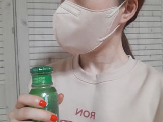애니가드 셋업마스크 4컬러 각 10매입 [크리미베이지, 캐시미어로즈, 초콜렛브라운, 미드나잇네이비] — 4점을 준 리뷰어가 2022년 2월 올린 사용 사진