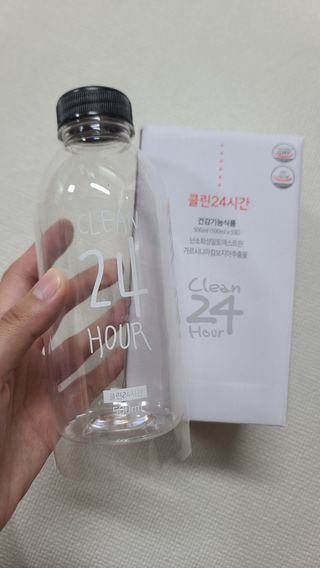 클린24시간 1BOX(5포) + 전용보틀(500ml) — 2점을 준 리뷰어가 2022년 8월 올린 사용 사진