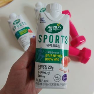 셀렉스스포츠 셀렉스 스포츠 웨이 프로틴 복숭아_ 330ml x 12팩 — 5점을 준 리뷰어가 2021년 8월 올린 사용 사진